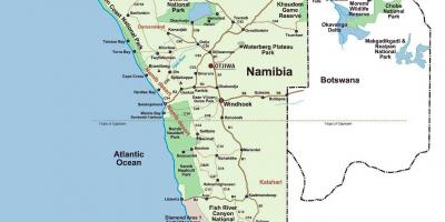 Газрын зураг Намиби